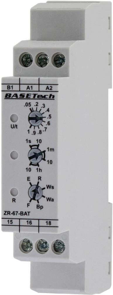 Višefunkcijski vremenski relej 1 kom. Basetech ZR-66-BAT vremenski opseg: 0.05 s - 10 h 1 mjenjač slika