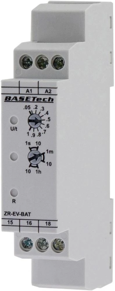 Vremenski relej, monofunkcionalni 1 kom. Basetech ZR-EV-BAT vremenski raspon: 0.05 s - 10 h 1 preklopni slika
