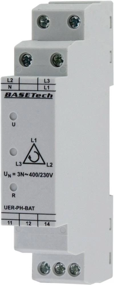 Nadzorni relej UER-PH-BAT Basetech UER-PH-BAT relej za praćenje redoslijeda faza i gubitka faze slika