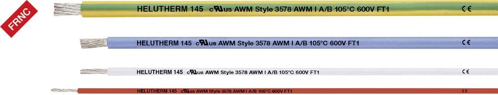 Visokotemperaturni vodič HELUTHERM® 145 1 x 4 mm bijele boje Helukabel 59561 metarski slika