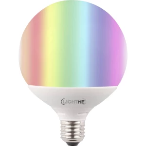 LED žarulja E27 okrugli oblik 10 W = 60 W RGBW (promjer x D) 120 mm x 156 mm KEU: A+ LightMe mijenjanje boja, uklj. daljinski up slika