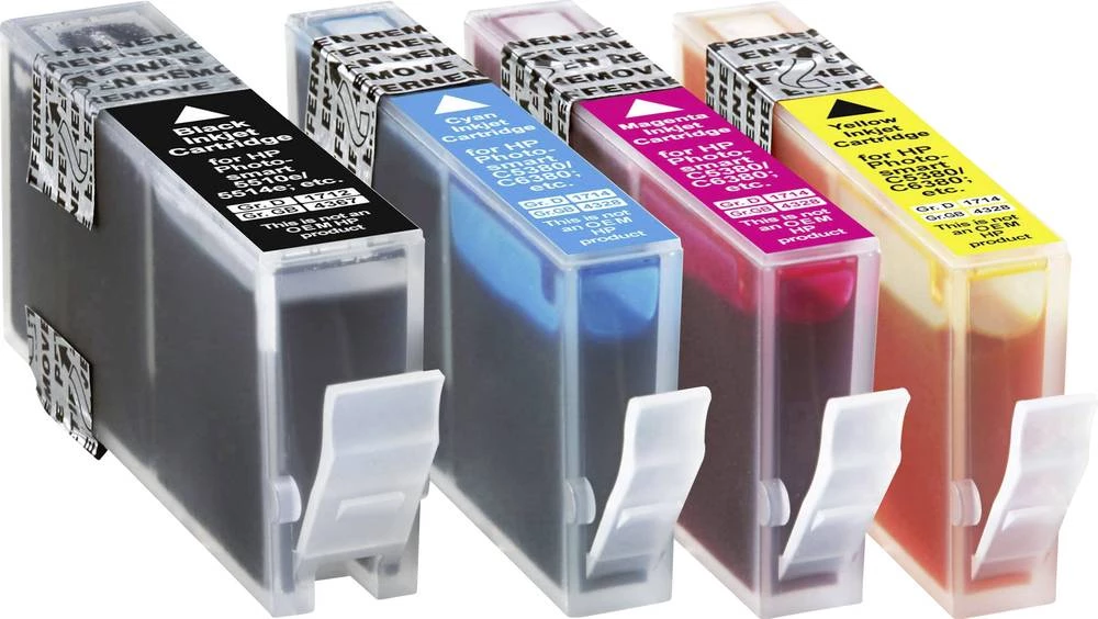 Basetech kompatibilna patrona za HP 364, 364XL kombinovano pakovanje crna, cijan, magenta, žuta BTH62 1712,0005-126 slika