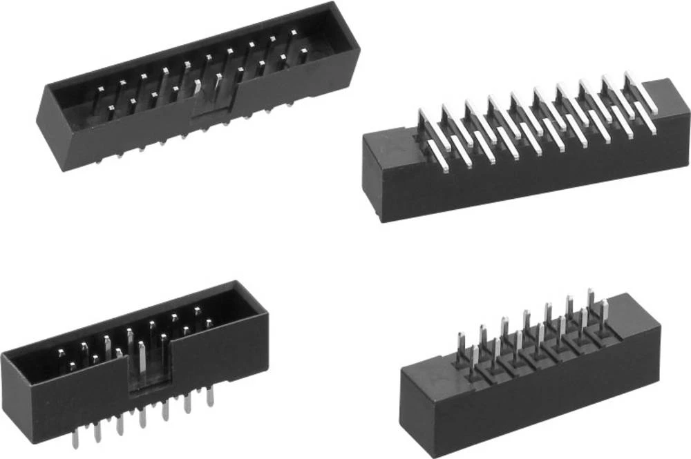 Letva s muškim kontaktima, mjere rastera: 2 mm ukupan broj polova: 10 TRU Components 1 kom. slika