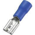 Plosnata utična čahura, širina utikača: 4.8 mm debljina utikača: 0.8 mm 180 ° djelomično izolirana, plave boje Conrad Components slika