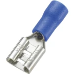 Plosnata utična čahura, širina utikača: 6.4 mm debljina utikača: 0.8 mm 180 ° djelomično izolirana, plave boje Conrad Components