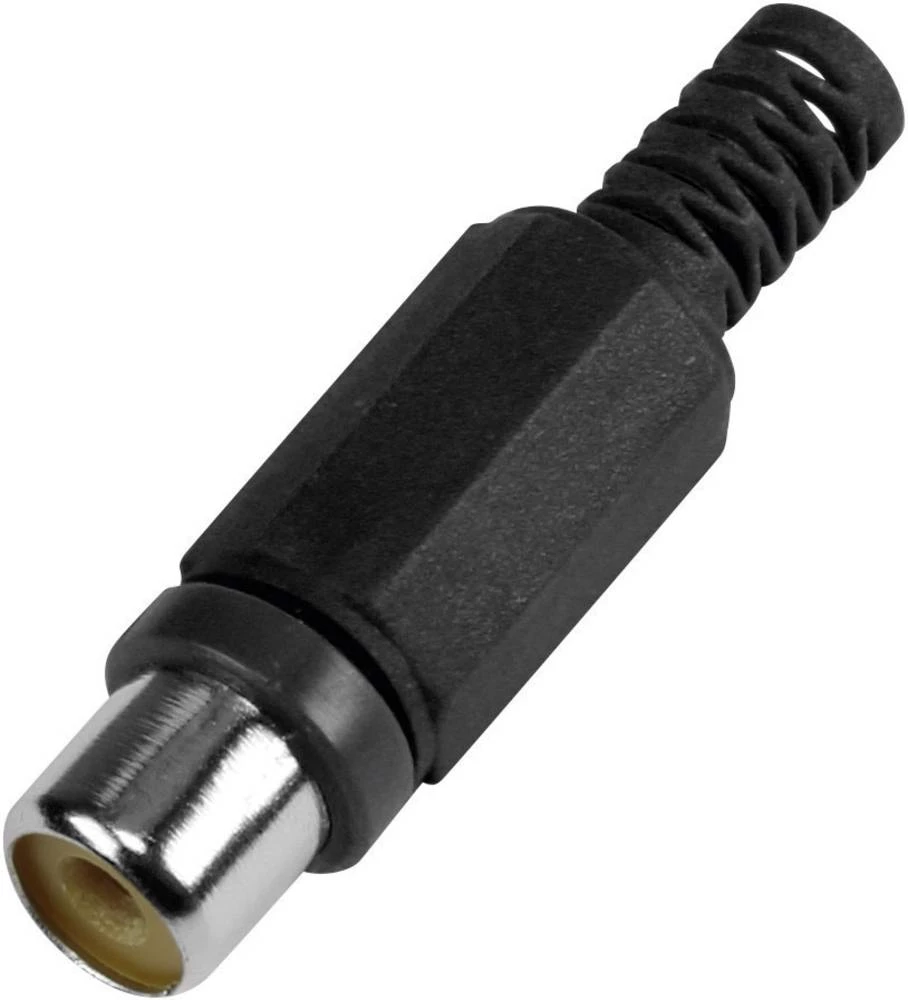 Cinch konektor, utičnica, ravna, broj polova: 2 crne boje Conrad Components 1 kom. slika