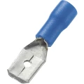 Plosnati utikač, širina utikača: 6.4 mm debljina utikača: 0.8 mm 180 ° djelomično izolirana, plave boje Conrad Components 745424 slika
