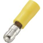 Okrugli utikač 4 mm˛ 6 mm˛, promjer kontakta: 4 mm djelomično izoliran, žute boje Conrad Components 738520 50 kom.
