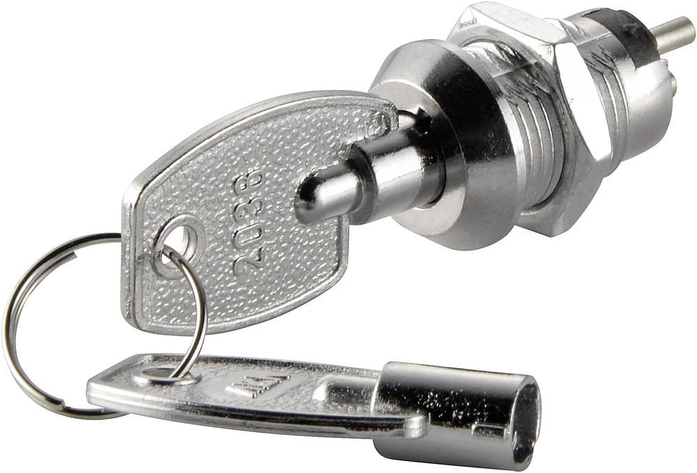 Prekidač na ključ 30 V 1 A 1 x isklop/uklop 1 x 90 ° SL-012 1 kom. slika