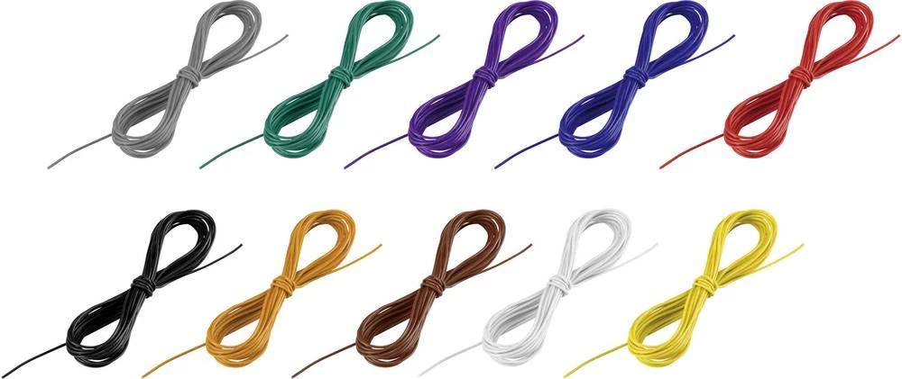 Finožični vodič LiFY 1 x 0.25 mm˛ crne, bijele, plave, smeđe, crvene, žute, zelene, sive, narančaste, ljubičaste, zeleno-žu slika