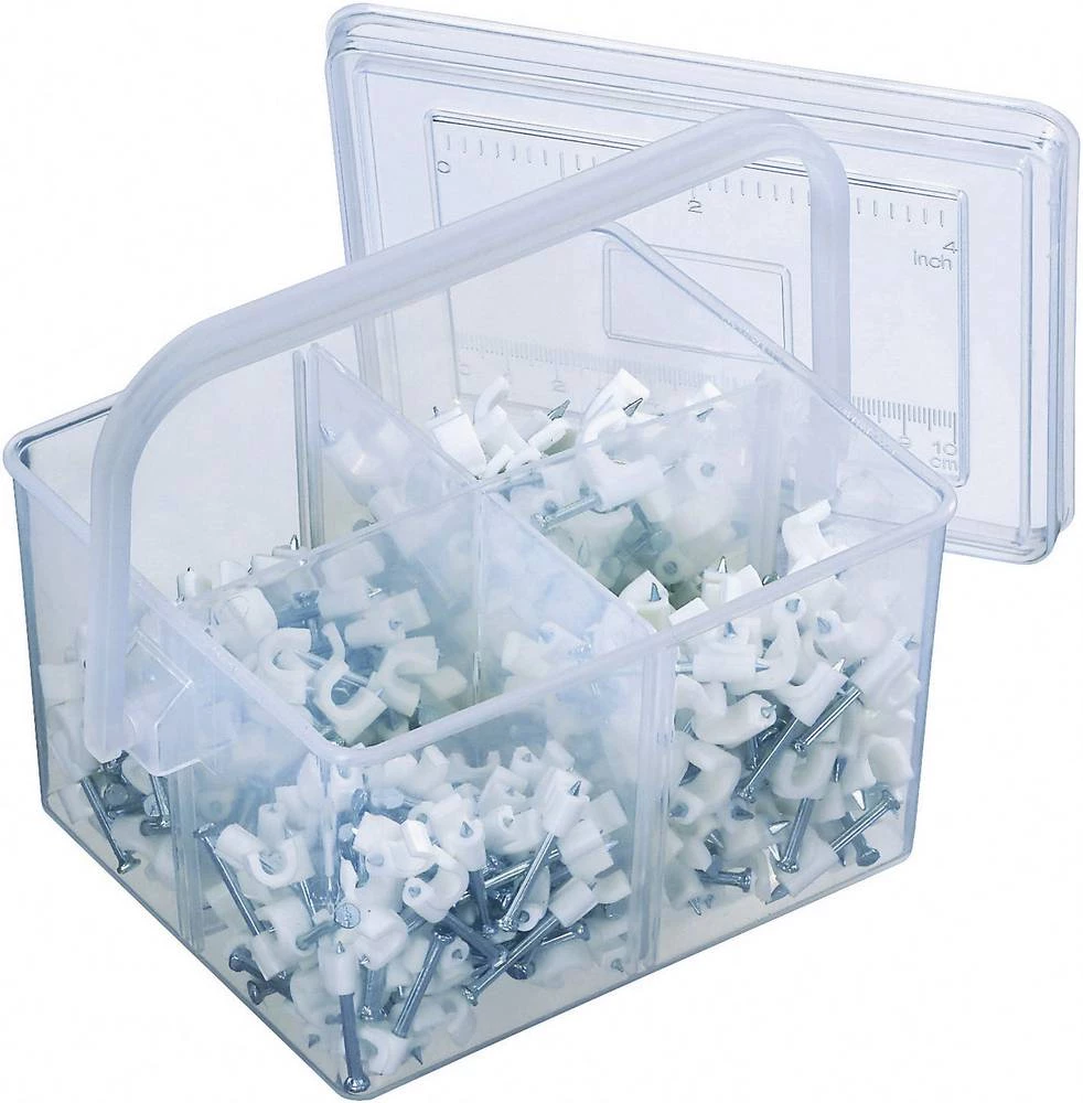 Sortiment obujmica za kable s čavlom, bijele boje 523509 1 kom. slika