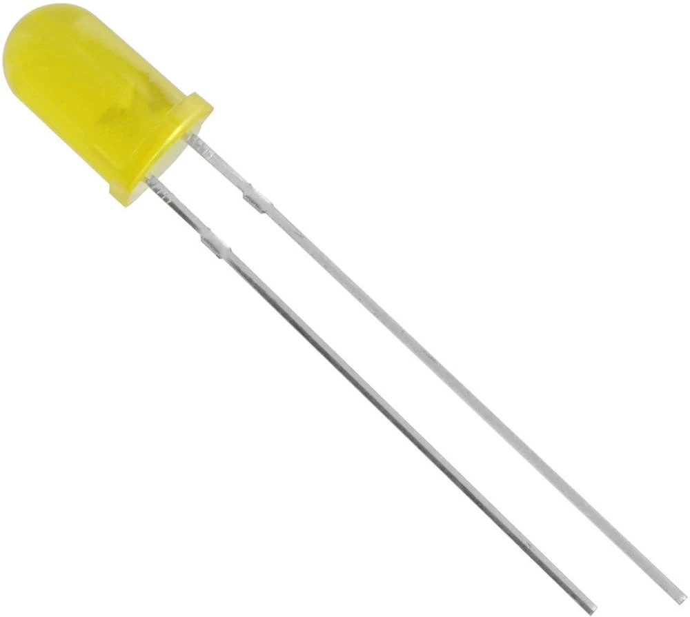 Ožičana LED dioda, žute boje, okrugla 5 mm 1300 mcd 50 ° 20 mA 2.1 V TRU Components 1573744 slika