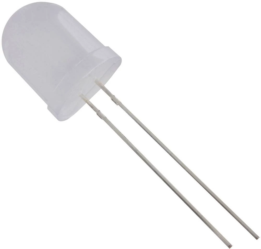 Ožičana LED dioda, bijele boje, okrugla 10 mm 700 mcd 50 ° 20 mA 3.1 V TRU Components 1573767 slika