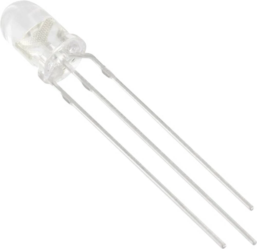 Ožičana LED dioda, crvene, zelene boje, okrugla 5 mm 700 mcd 600 mcd 35 ° 20 mA TRU Components slika