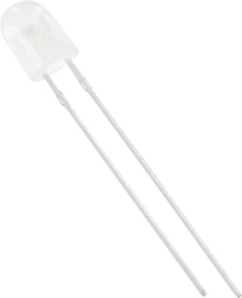 Ožičana LED dioda, bijele boje, ovalna 5 mm 1750 mcd 110 ° 50 ° 20 mA TRU Components slika