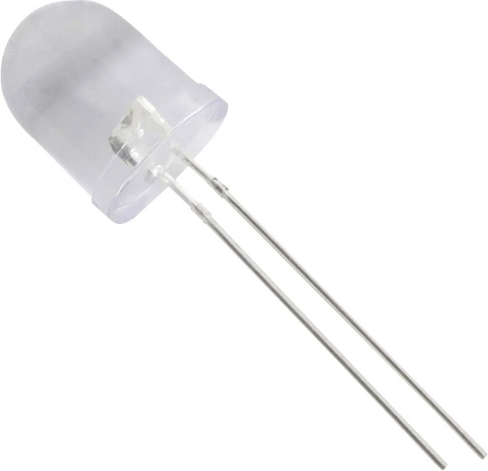 Ožičana LED dioda, crvene boje, okrugla 10 mm 1000 mcd 25 ° 20 mA TRU Components slika