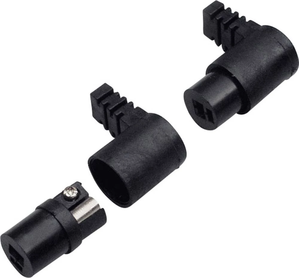 Utični priključak za zvučnike, utičnica, gewinkelt broj polova: 2 crne boje TRU Components 1 kom. slika