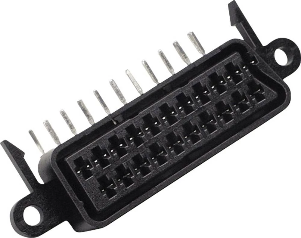 Scart-priključak, utičnica, horizontalna ugradnja, crne boje TRU Components 1 kom. slika