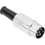 DIN okrugli utični konektor, utikač, ravan, broj polova: 5 srebrne boje TRU Components 1 kom.