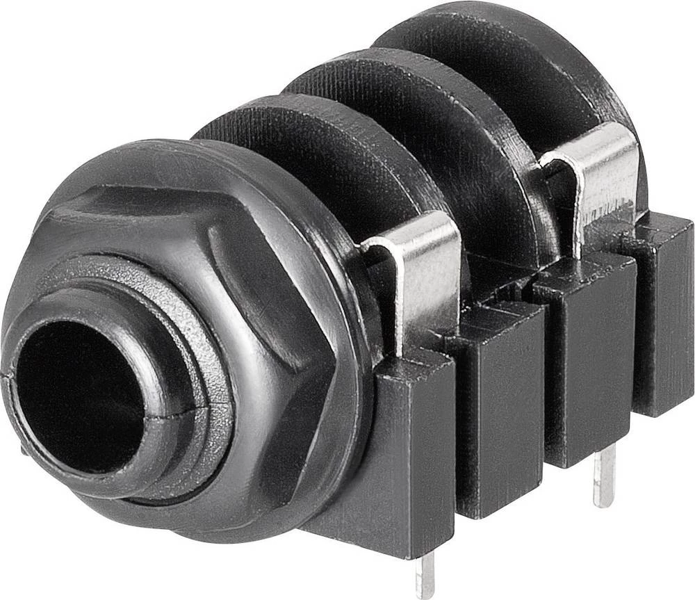 Klinken utični konektor 6.35 mm utičnica, horizontalna ugradnja, broj polova: 2 mono, TRU Components 1 kom. slika