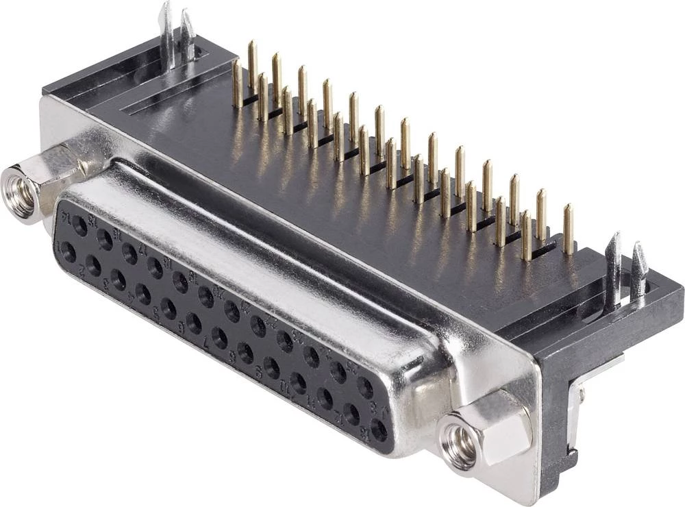 D-SUB letva sa ženskim kontaktima 90 ° broj polova: 9 kutni priključak za tiskanu pločicu TRU Components 1 kom. slika