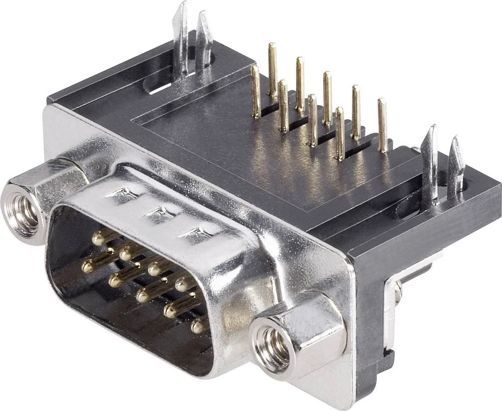D-SUB letva s muškim kontaktima 90 ° broj polova: 9 kutni priključak za tiskanu pločicu TRU Components 1 kom. slika