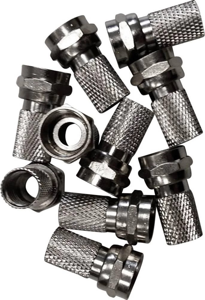 F-utični konektori u kompletu, promjer kabela: 7.50 mm slika