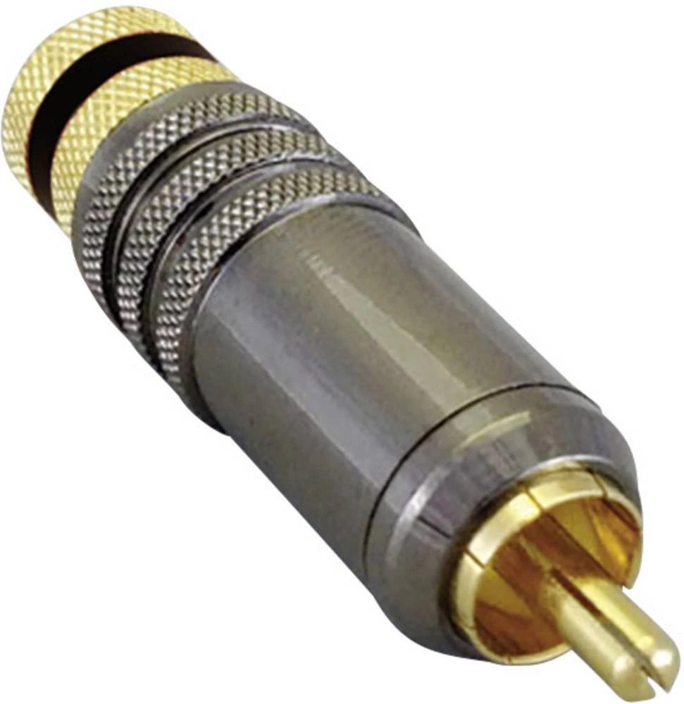 Cinch konektor, utikač, ravan, broj polova: 2 crne boje TRU Components 1 kom. slika