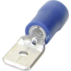 Plosnati utikač, širina utikača: 4.80 mm debljina utikača: 0.80 mm 180 ° djelomično izolirani, plave boje TRU Components 1582962 slika