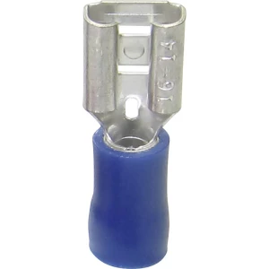 Plosnata utična čahura, širina utikača: 6.30 mm debljina utikača: 0.80 mm 180 ° djelomično izolirana, plave boje TRU Components slika