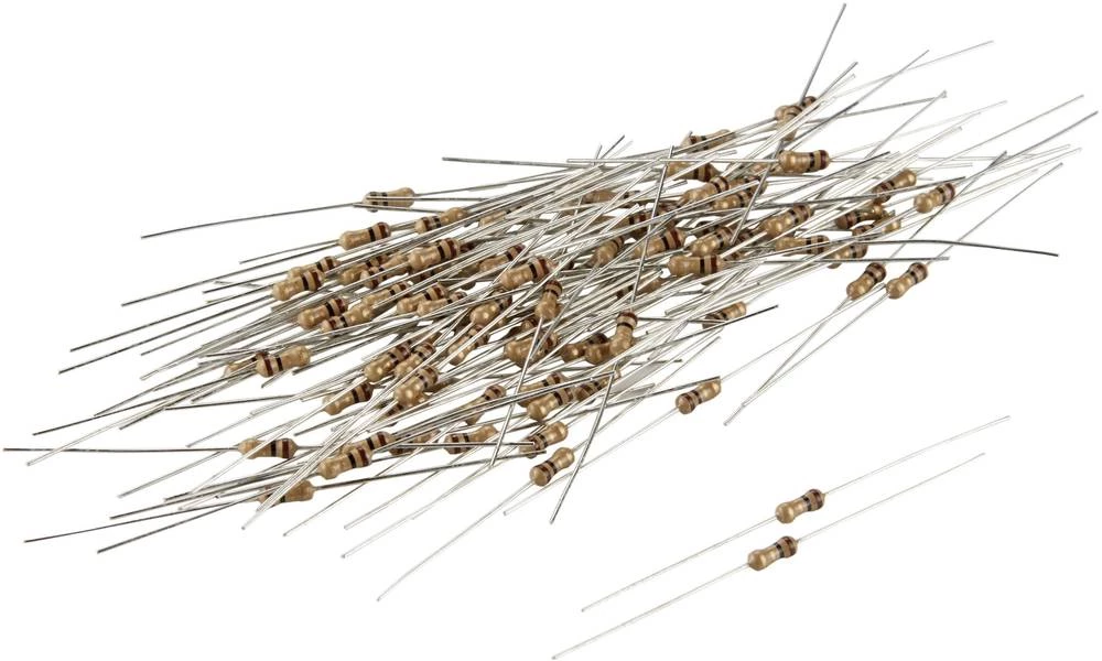 Ugljenoslojni otpornik 1 ? aksijalno ožičen 0207 0.25 W TRU Components TC-CFR0W4J010JKIT203 100 kom. slika