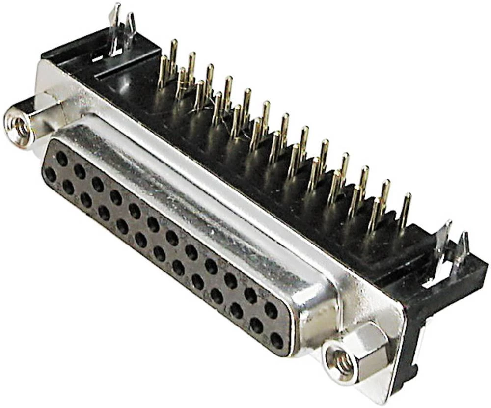 D-SUB letva sa ženskim kontaktima, broj polova: 25 lemni priključak TRU Components TC-A-DF 25 A/KG-T2-203 1 kom. slika