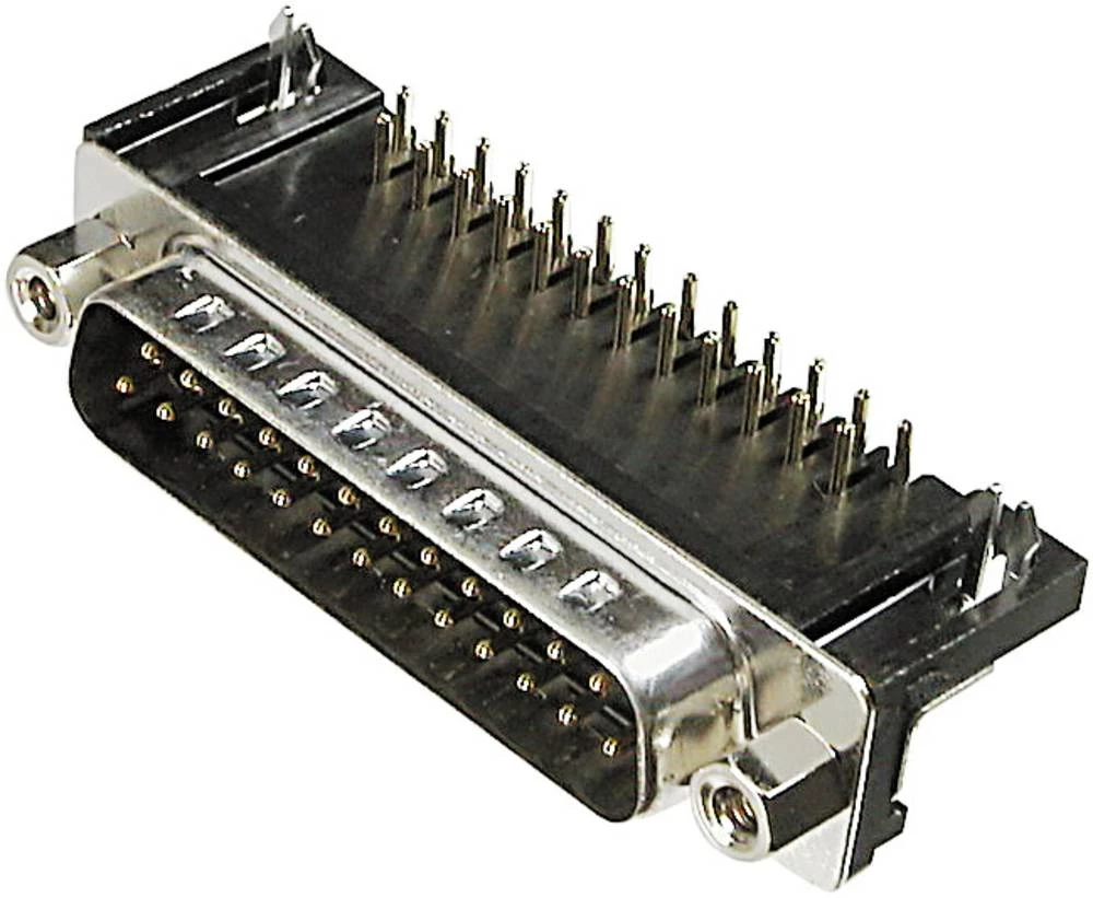 D-SUB letva s muškim kontaktima, broj polova: 37 lemni priključak TRU Components TC-A-DS 37 A/KG-T1-203 1 kom. slika