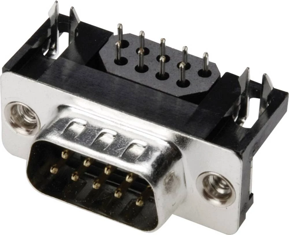 D-SUB letva s muškim kontaktima, broj polova: 25 lemni priključak TRU Components TC-A-DS 25 A/KG-F-203 1 kom. slika