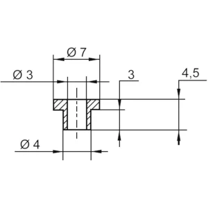 Izolirna doza 1 kom. TC-V5815-203 TRU Components vanjski promjer: 7 mm 4 mm unutarnji promjer: 3 mm slika