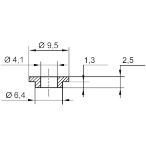 Izolirna doza 1 kom. TC-V5818-203 TRU Components vanjski promjer: 9.5 mm 6.4 mm unutarnji promjer: 4.1 mm slika