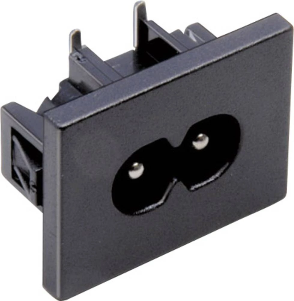 Utični konektor za hladne uređaje C8 utikač, horizontalna ugradnja, ukupan broj polova: 2 2.5 A crne boje TRU Components 1 kom. slika