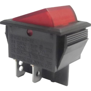 Klecni prekidač 250 V/AC 10 A 2 x isklop/uklop TRU Components TC-R13-69B-01 RD bez povrata 1 kom. slika
