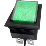 Klecni prekidač 250 V/AC 10 A 2 x isklop/uklop TRU Components TC-R13-69B-01 GN bez povrata 1 kom.