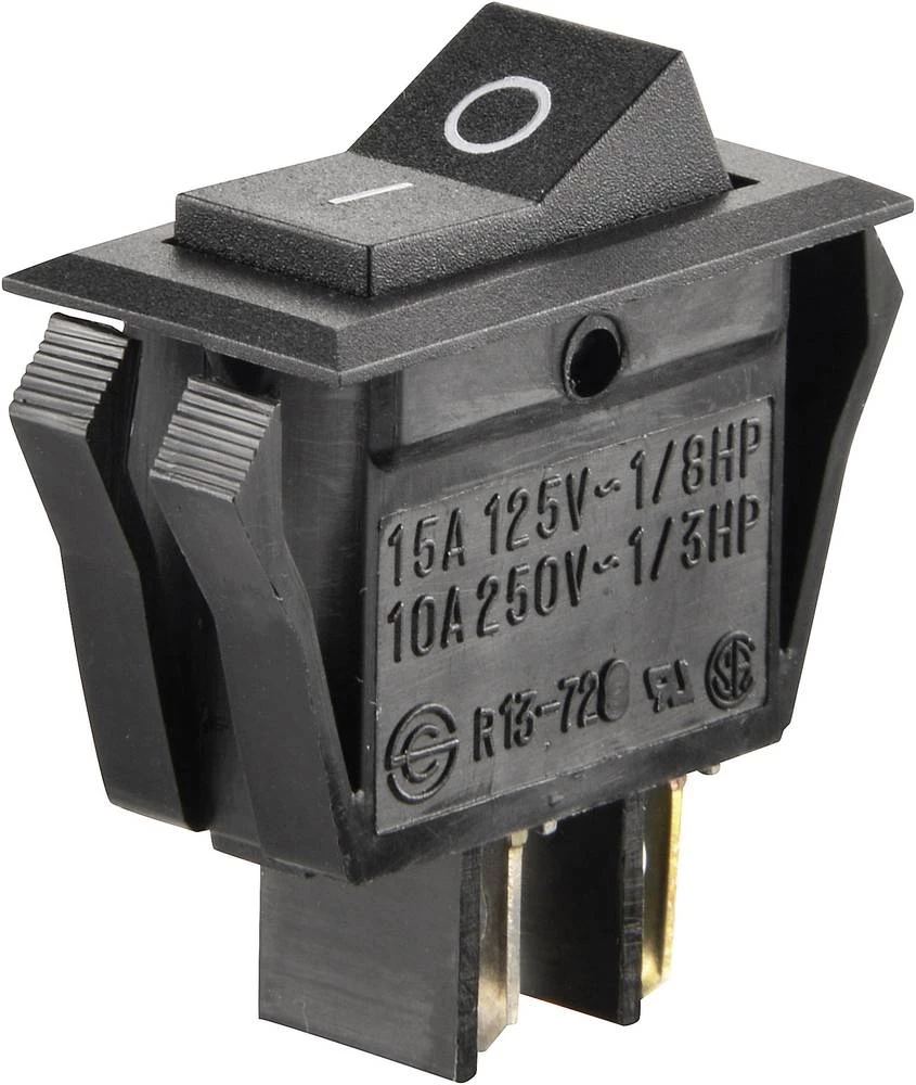 Klecni prekidač 250 V/AC 10 A 1 x isklop/uklop TRU Components TC-R13-72A-01 bez povrata 1 kom. slika