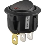 Klecni prekidač 250 V/AC 10 A 1 x isklop/uklop TRU Components TC-R13-208B2-02 RD bez povrata 1 kom.