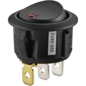 Klecni prekidač 250 V/AC 10 A 1 x isklop/uklop TRU Components TC-R13-208B2-02 RD bez povrata 1 kom. slika