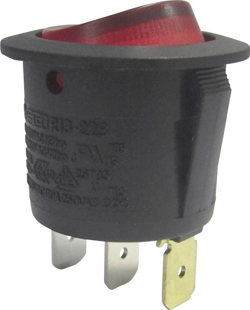 Klecni prekidač 250 V/AC 10 A 1 x isklop/uklop TRU Components TC-R13-223B-01 R bez povrata 1 kom. slika