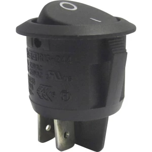 Klecni prekidač 250 V/AC 10 A 2 x isklop/uklop TRU Components TC-R13-244A-02 BLACK bez povrata 1 kom. slika