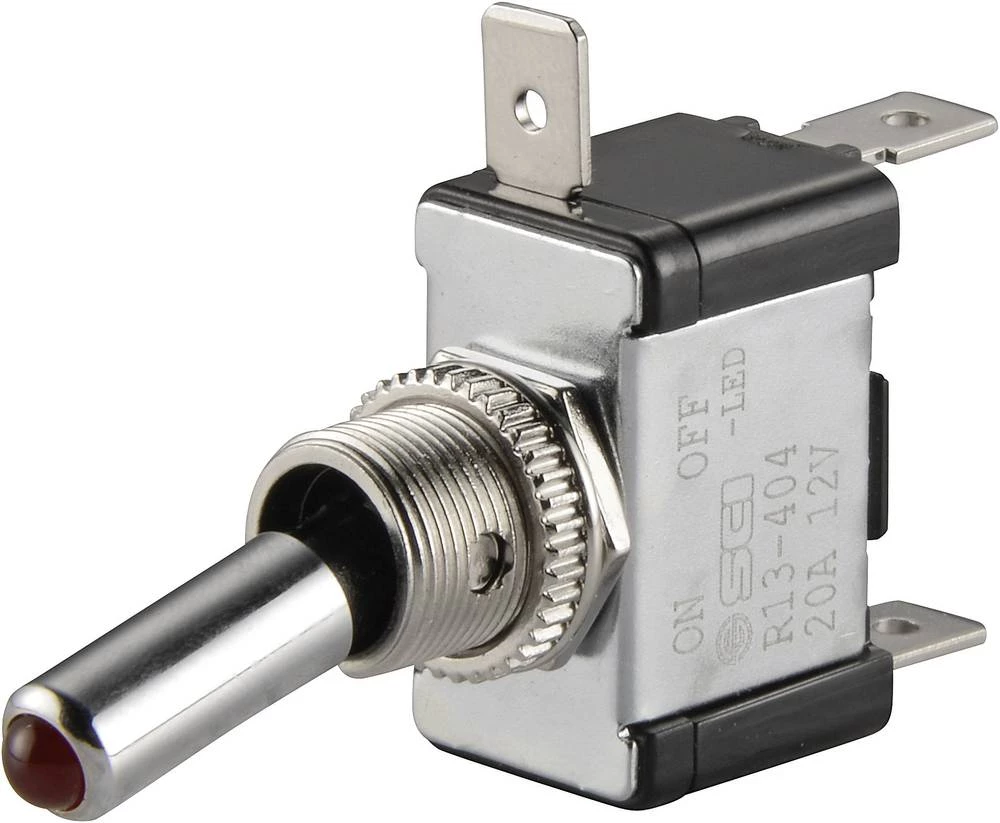 Automobilski prevjesni prekidač 12 V/DC 20 A 1 x isklop/uklop bez povrata TRU Components TC-R13-404-SQ RED 1 kom. slika