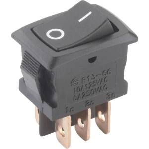 Klecni prekidač 250 V/AC 6 A 2 x uklop/uklop TRU Components TC-R13-166PB-02 bez povrata 1 kom. slika
