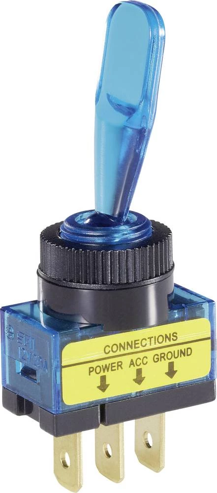 Automobilski prevjesni prekidač 12 V/DC 20 A 1 x isklop/uklop bez povrata TRU Components TC-R13-61B ILLUMINATED BLUE 1 kom. slika