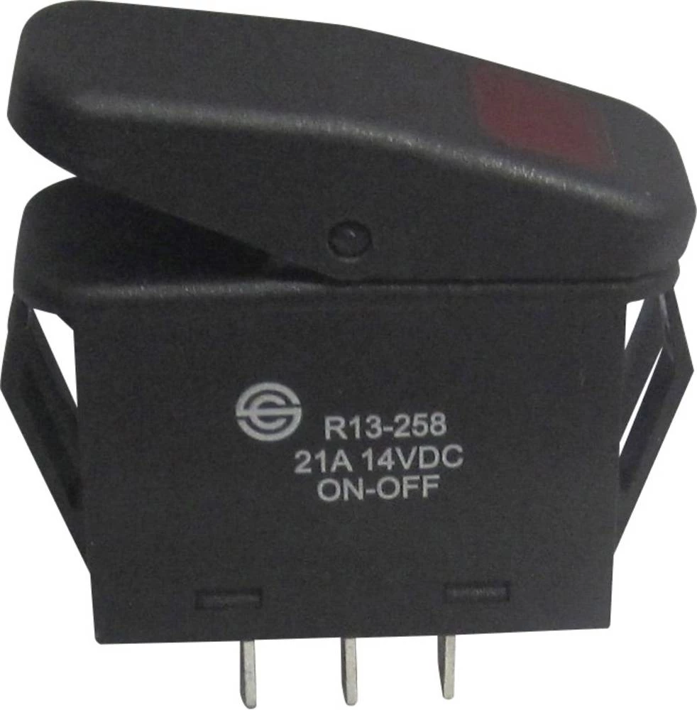 Klecni prekidač 14 V/DC 21 A 1 x isklop/uklop TRU Components TC-R13-258B B/R IP66 bez povrata 1 kom. slika