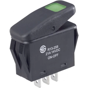 Klecni prekidač 14 V/DC 21 A 1 x isklop/uklop TRU Components TC-R13-258B B/G IP66 bez povrata 1 kom. slika