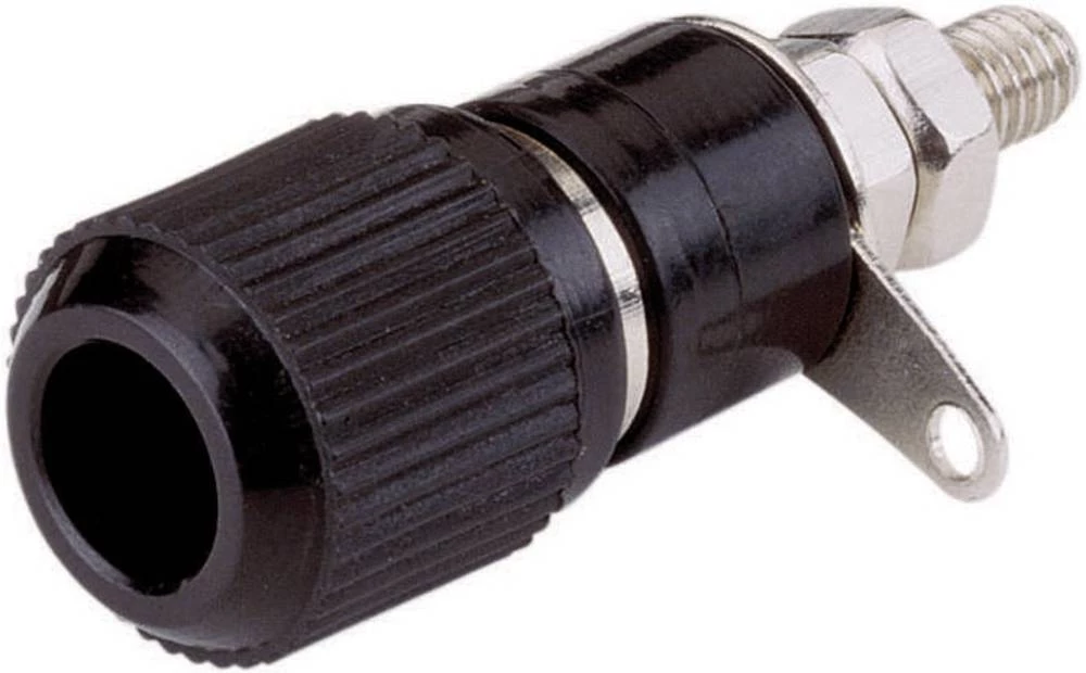 Polna stezaljka, crvene, crne boje, 10 A TRU Components TC-R1-01B Blk&Red 10 kom. slika